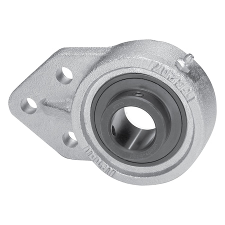 Iptci 3-Bolt Flange Ball Bearing Unit, .625 in Bore, Nickel Plated Hsg, Black Oxide Insert, Set Screw Lock BUCNPFB202-10